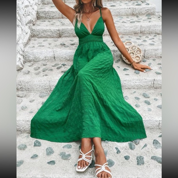 Boho crisscross backless cami dress - Picture 4 of 6